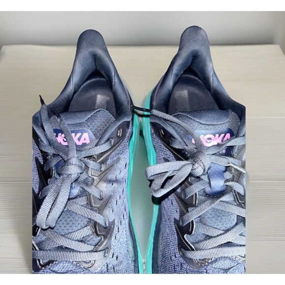 Hoka One One Clifton 8 Running Shoes Womens Navy Outer Space Atlantis Size 10 B - Picture 5 of 10